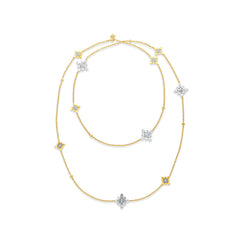 Bulino Fireworks Long necklace with daylight turquoise bulino fireworks drops