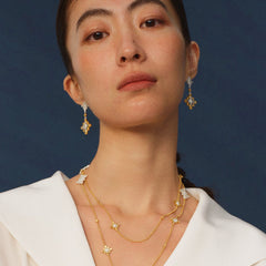 Bulino Fireworks Long necklace with daylight turquoise bulino fireworks drops