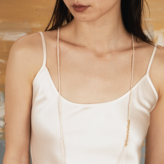 Fresh-water pearl & encrusted bubble beaded long necklace