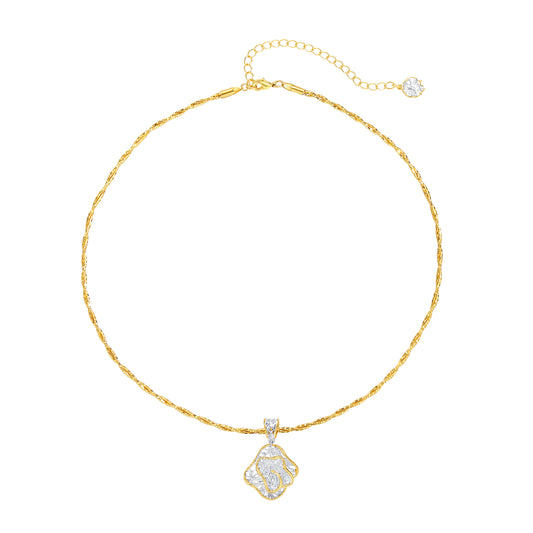 OOAK Leavers lace ripple pendant chocker