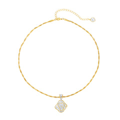 Leavers lace ripple pendant chocker