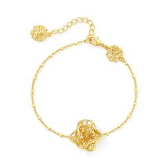 Leavers lace ripple bracelet in two tone