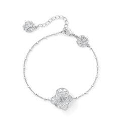 Leavers lace ripple bracelet in two tone