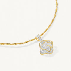 Leavers lace ripple pendant chocker