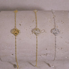 Leavers lace ripple bracelet in two tone