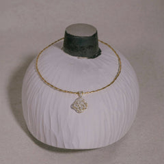 Leavers lace ripple pendant chocker