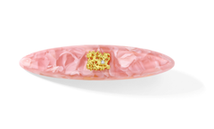 Leavers lace oval barrette (Cream white,Amber brown,Cherry blossom pink,Classical black)