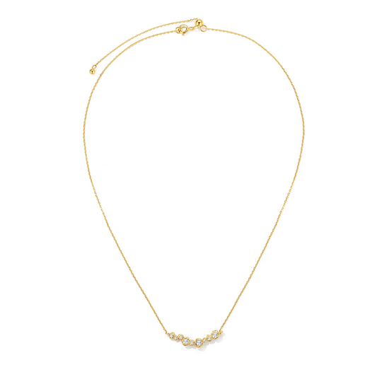 Encrusted bubble smile necklace