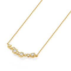 Encrusted bubble smile necklace