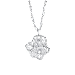 Leavers lace ripple pendant necklace