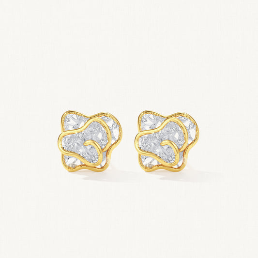 Lace Ripple ripple stud earrings