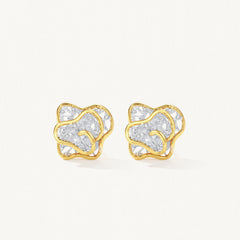 Lace Ripple ripple stud earrings