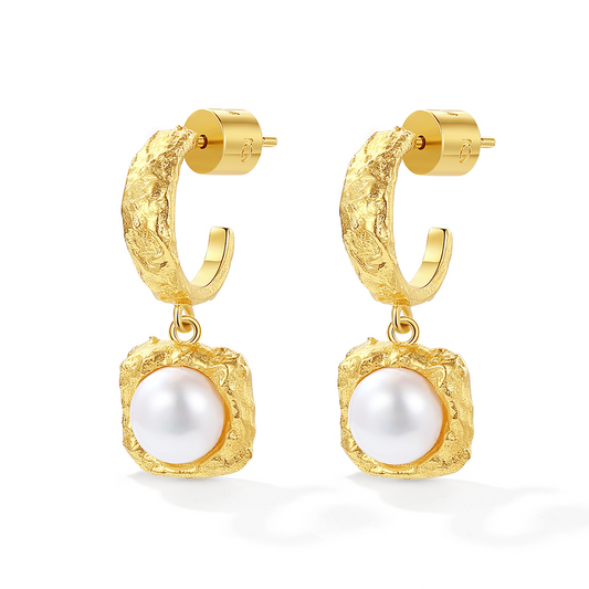 Fresh-water pearl earrings