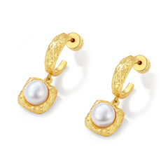 Fresh-water pearl earrings