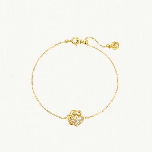 Blooming rose mother-of-pearl bracelet