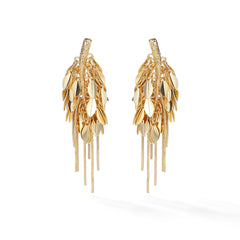 Wheat tassel short earring ( right )Gold\Gold & Silver
