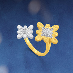 Bulino Fireworks Twilight bulino double-fireworks open ring with mother of pearl in two tone