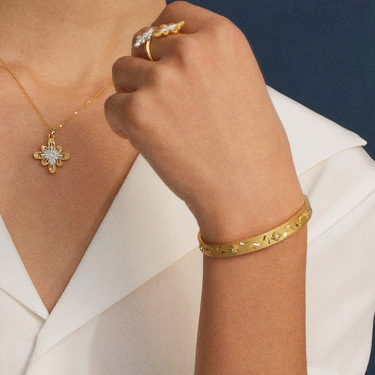 OOAK Bulino FireworksTwilight bulino fireworks stacking bangle