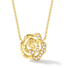 Blooming rose necklace