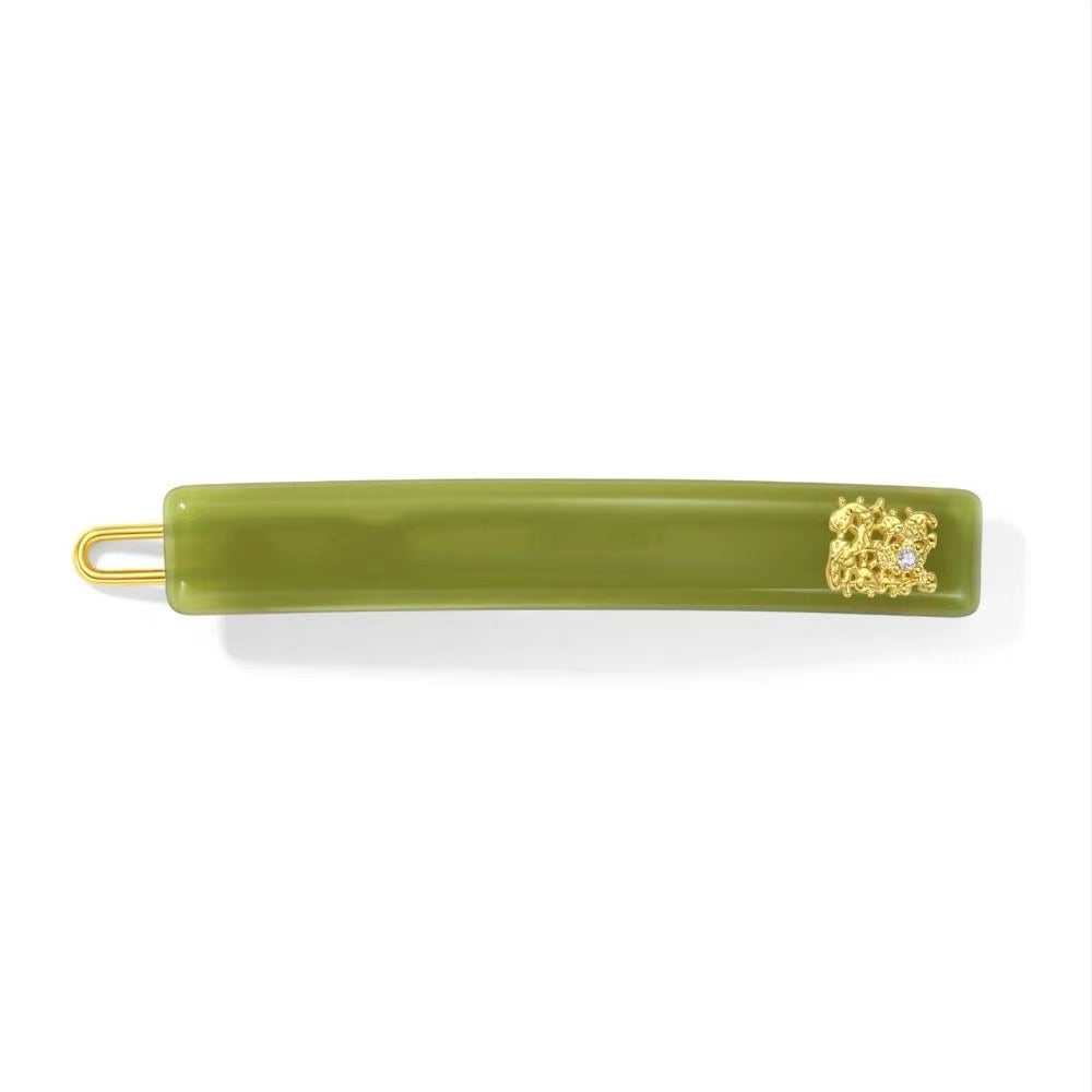 Leavers lace side barrette (Olive green,Cherry red,Cherry blossom pink,Amber brown)