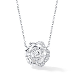Blooming rose mother-of-pearl necklace(Gold/Silver)