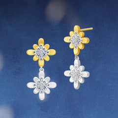 Bulino Fireworks Twilight fireworks earrings in two tone