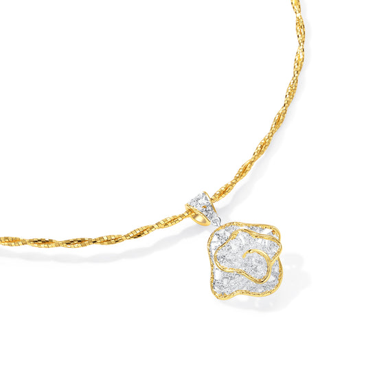 Leavers lace ripple pendant chocker