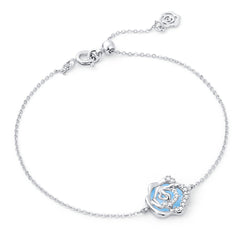 Blooming Rose Bracelet Collection: Mother-of-Pearl, Black Agete & Blue Chalcedony