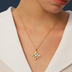 Bulino FireworksTwilight bulino fireworks necklace with black agate