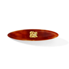 Leavers lace oval barrette (Cream white,Amber brown,Cherry blossom pink,Classical black)